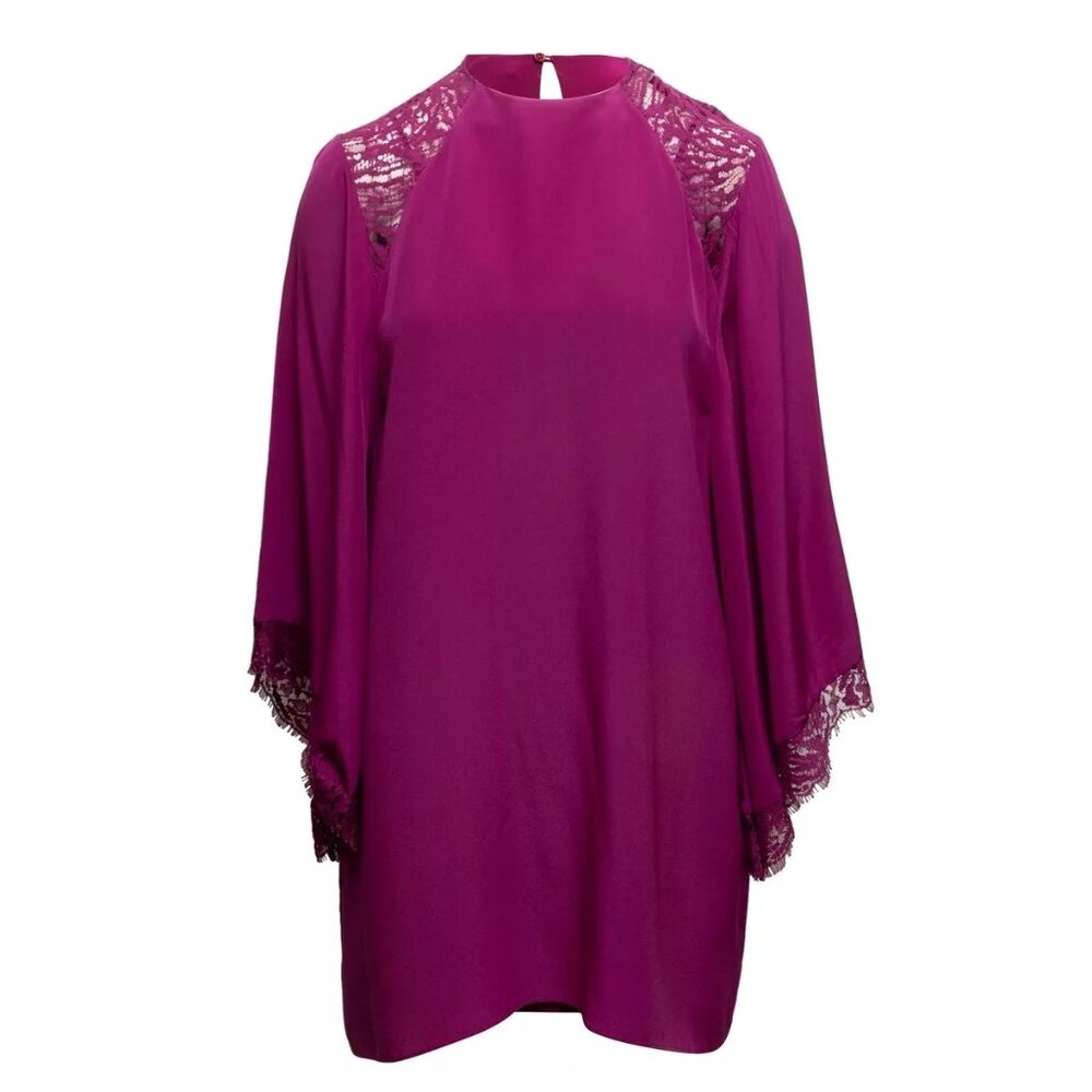 Magenta Iro Silk Lace-Accented Dress Size EU 34 (US XS) NWT